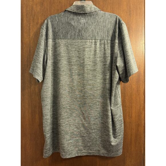 Vineyard Vines Shirt Large Mens Performance Tee Slinky Heathered Gray Polo - Picture 2 of 5